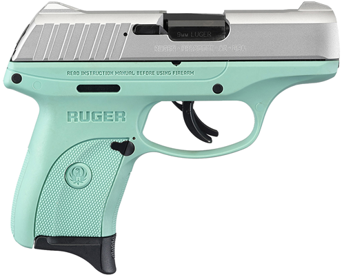 Ruger 13200 EC9s  9mm Luger 3.12" 7+1 Turquoise Aluminum Cerakote Steel Slide Tu