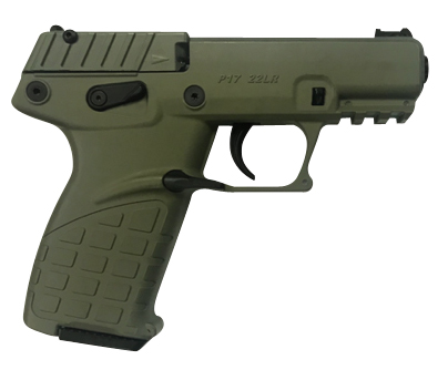 Kel-Tec P17GRN P17  22 LR 3.93" 16+1 Green Green Green Polymer Threaded Barrel 3